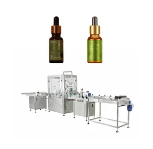 Máquina de embotellado de maquinaria cosmética Máquina de llenado automático de líquidos Máquina de etiquetado de tapado de llenado de aceite esencial