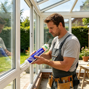 Scellant en silicone neutre résistant aux UV, imperméable, pour cuisine, salle <span class=keywords><strong>de</strong></span> bain, fenêtres et portes, mastic extérieur et intérieur résistant aux intempéries - Product Image 4