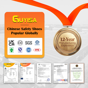 <span class=keywords><strong>Chaussures</strong></span> <span class=keywords><strong>de</strong></span> <span class=keywords><strong>sécurité</strong></span> GUYISA en cuir microfibre, embout en acier, protection anti-écrasement, imperméables, mi-montantes, antidérapantes, pour l'industrie et l'usine - Product Image 5