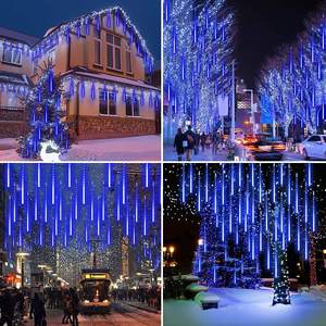 Guirlandes lumineuses solaires LED pour arbres, imperméables IP65, pour extérieur, décoration <span class=keywords><strong>de</strong></span> vacances, éclairage décoratif pour centres commerciaux, jardins, lumières <span class=keywords><strong>de</strong></span> météores - Product Image 4