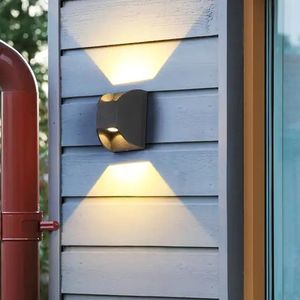 Lampe murale d'extérieur LED à double tête en aluminium à énergie solaire <span class=keywords><strong>Spot</strong></span> étanche pour cour balcon <span class=keywords><strong>allée</strong></span> villa <span class=keywords><strong>jardin</strong></span> <span class=keywords><strong>jardin</strong></span> - Product Image 5