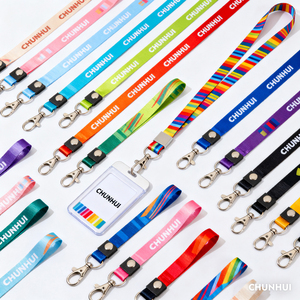 High Quality Eco-friendly Cotton Lanyard Woven Sunflower Design Custom Printed Pantone Color ID Badge Holder Locking Pin
