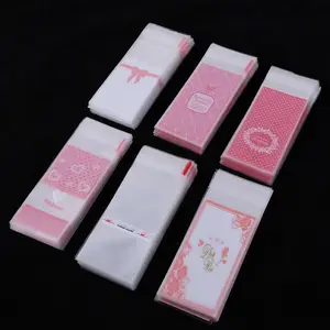 5*10+3cm packaging bag lipstick self sealing Opp bag self-adhesive colorful sachet 100pcs/bag