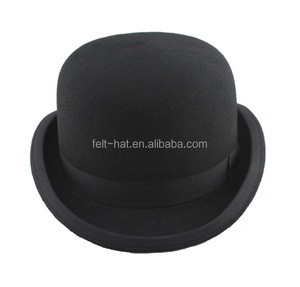 100% Úc Len Cảm Thấy Bob Hat Cho Người Lớn Màu Đen Bowler Hat - Product Image 2