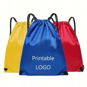 2025 New Year Branded <b>Drawstring</b> Gym <b>Backpack</b> Sport Back Pack Nylon Shoulder Bag for Gifts - Product Image 1