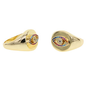 Promotion 2023 nouvelle bague plaquée <span class=keywords><strong>or</strong></span> de haute qualité, bijoux de mode classique pour femmes - Product Image 4