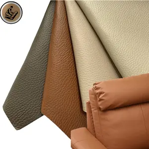 Classic Litchi Lychee Grain 1.2mm PU Microfiber Leather For Sofa Chair Car Seat Furniture Handbags Recycled Eco Friendly