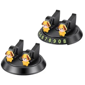 Multifunctional Black Swan Cartoons Dashboard Phone Holder For Cars With Parking Number
