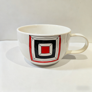 Mug à café en céramique fait main - Motif de cible de tir à l'arc peint à la main - Cadeau de vacances idéal - Product Image 5