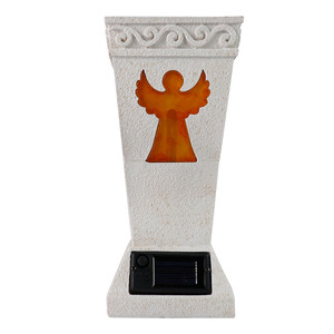 Farol Solar con Forma <span class=keywords><strong>de</strong></span> Ángel y Luz Naranja, Decoración <span class=keywords><strong>para</strong></span> <span class=keywords><strong>Cementerio</strong></span> con Base <span class=keywords><strong>de</strong></span> Panel Solar, Recuerdo <span class=keywords><strong>de</strong></span> Ángel <span class=keywords><strong>para</strong></span> Patio - Product Image 3