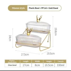 Nuovo Portafrutta Multistrato in Acrilico di Alta Qualità con Coperchio, Design Trasparente Semplice <span class=keywords><strong>per</strong></span> Caramelle e Frutta Secca - Product Image 6