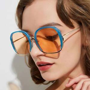Nouvelles Lunettes de Soleil Carrées Rétro pour Femmes 2019 avec Logo Personnalisé, Monture Transparente Large, Protection UV400, Demi-Monture Oculos - Product Image 4