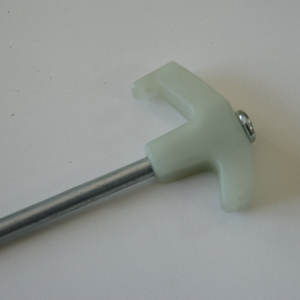 Estaca de plástico en forma de T de 25.5 cm para tienda de campaña, para fijar líneas de sujeción en exteriores, para la instalación de tiendas de campaña, Ningbo - Product Image 1