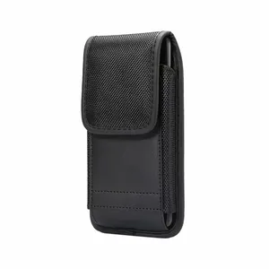 Grosir 4.7 "-6.9" Pria Ponsel Pinggang Kulit Sabuk Klip Sarung Pouch Case untuk Samsung & iPhone kasus