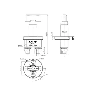 12V/24V 250A impermeable coche van camión autobús interruptor de desconexión de la batería