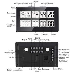 LCD Display Multifunctional Dual Channel Digital Kitchen <strong>Countdown</strong> <strong>Timer</strong> - Product Image 3