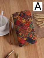 Grosir Dompet ritsleting kapasitas besar multifungsi mewah Fashion Retro dompet tempat kartu wanita kulit PU panjang