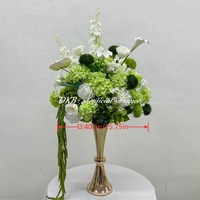 DKB Hersteller Großhandel 40cm Grüne Künstliche Calla-Lilie Hortensie Blumenball Tischdekoration für Hochzeiten