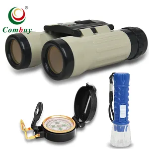 Plastic military kids toy compass flashlight telescope kids