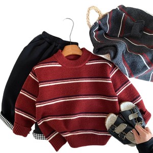 <span class=keywords><strong>Pull</strong></span> à col roulé rayé pour garçons, style coréen, décontracté, ample, élégant, tricot tendance, hiver 2026 - Product Image 6