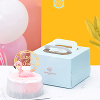 Boîte à gâteau d'anniversaire portable personnalisée avec impression gaufrée exquise, emballage alimentaire en gros pour mousses, usage domestique