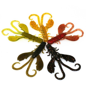 Señuelo de camarón, cebo suave de silicona biomimético para pesca de lubina, señuelo de agua dulce, aparejos de pesca YJ-L-109 - Product Image 1