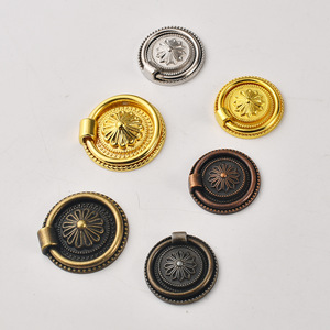 Antique Zinc Alloy Round Cabinet Handles Traditional <b>Drawer</b> <b>Pulls</b> Durable Furniture Hardware Accessories - Product Image 1