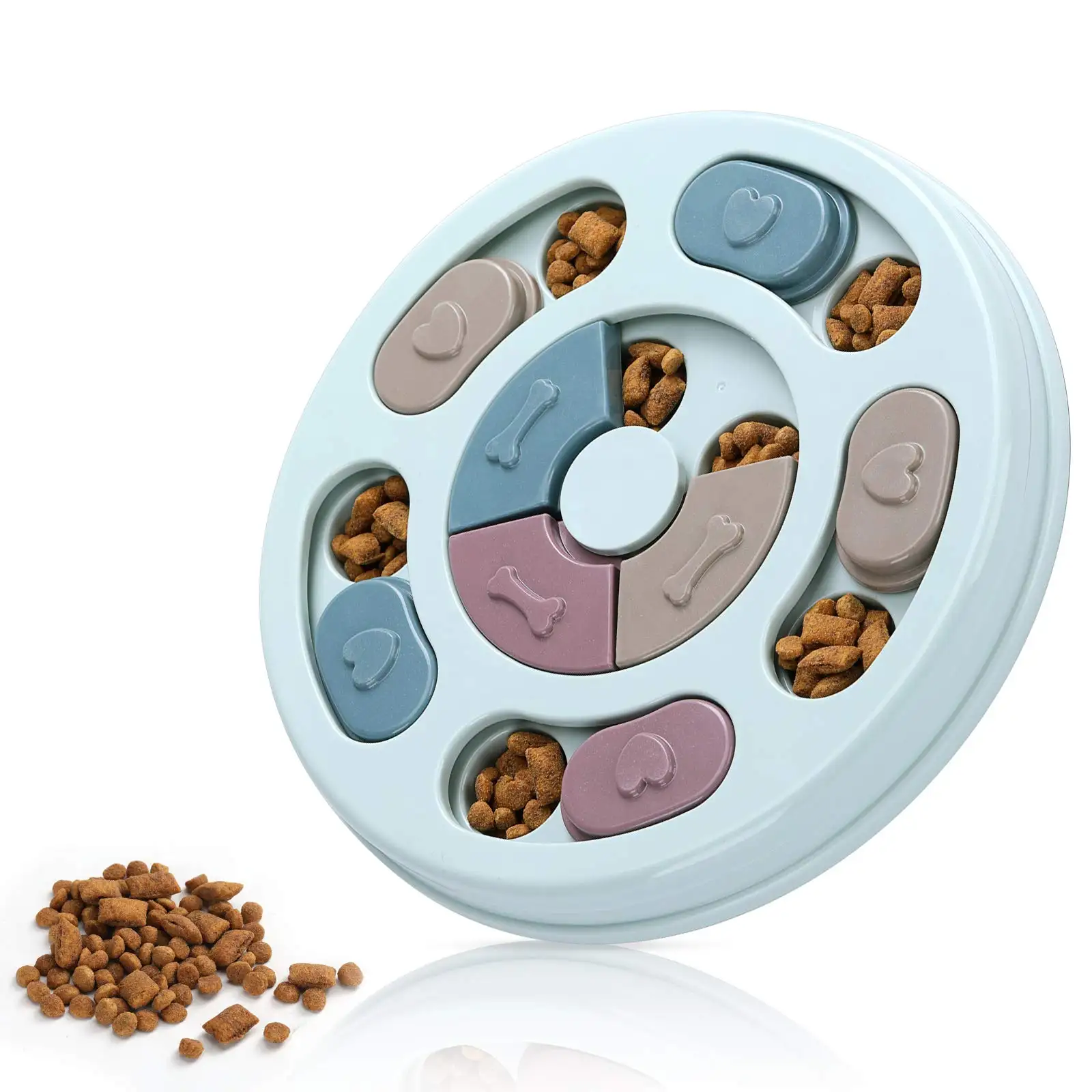 Permainan IQ lucu Dispenser kunyah pemberi makan lambat interaktif mainan Puzzle makanan anjing