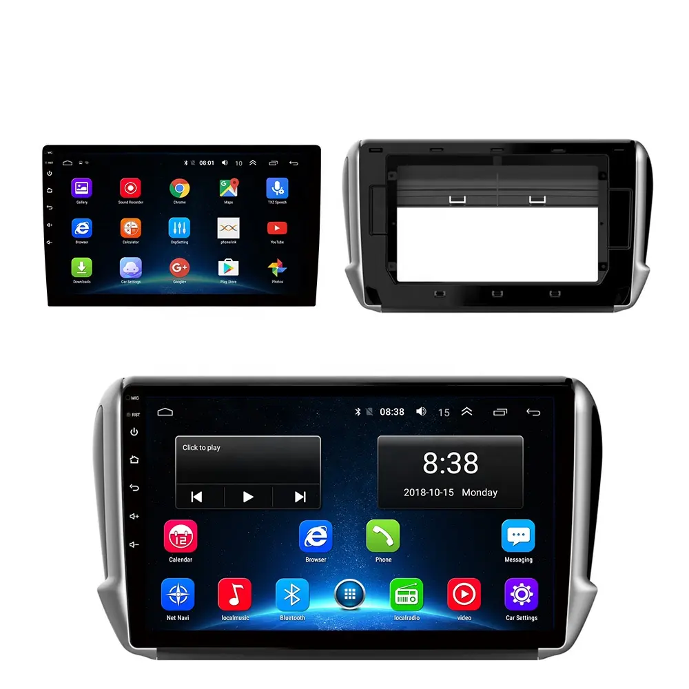 4G di Navigazione e GPS 9 Pollici Auto Radio Stereo Con FM/AM/DSP Touch Screen BT 2 + 32G Android Video Auto Per Peugeot 2008 auto radio