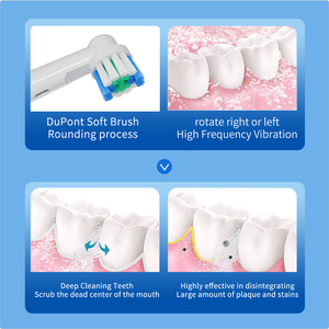แปรงสีฟันไฟฟ้าแบบเหนี่ยวนำไฟฟ้าแบบชาร์จไฟได้ USB IPX7กันน้ำได้ - Product Image 6