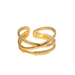 Duyizhao Hình Học giao lộ vòng tay hip hop vòng mạ vàng thép không gỉ nhẫn xỉn màu miễn phí trang sức phụ kiện - Product Image 6