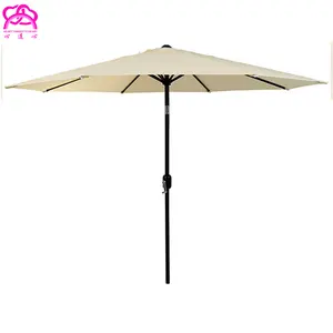 Зонт для пляжа и сада, 2,7 м, 9 футов, одинарный шкив, патио, большой размер, защита от солнца UV50 +, садовый зонт