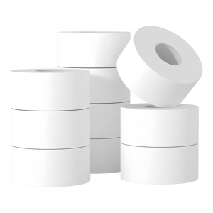 Rouleau de papier toilette jumbo bio de luxe, hautement absorbant et durable, adapté à un usage domestique et commercial en gros. - Product Image 1