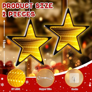 Lámpara LED de Espejo Infinito 3D con Forma de Estrella Navideña, Venta Directa de Fábrica Neonawall, OEM, para Exhibición Comercial en Tiendas Minoristas - Product Image 6