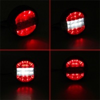 Lampu Belakang LED Trailer 5.5 Inci 24V IP67 Tahan Air Bahan Stainless Steel Merah dengan Dudukan Flens untuk Truk Trailer RV Kapal