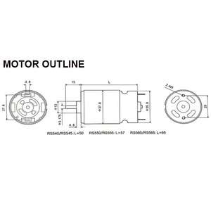 Motores de Imán Permanente de Alta Velocidad DC12V <span class=keywords><strong>RS</strong></span> 550 18V 12 Dientes RS550VH con Conmutación por Escobillas - Product Image 3