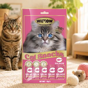 WIMOW Snacks para Gatos, Puré Húmedo <span class=keywords><strong>de</strong></span> Atún, 15g, 5 Unidades, Sin Almidón, Sin Conservantes, para Gatos, Gatitos y Adultos, Marca Privada OEM - Product Image 2