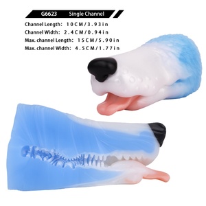 GEEBA Masturbateur masculin de poche en forme de tête de chiot, poupée sexuelle tête d'animal, masturbateur oral de poche, jouets sexuels pour hommes - Product Image 3