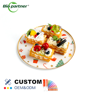Assiettes en papier personnalisées pour fêtes de Noël, vaisselle écologique compostable, restaurants, cafés, traiteurs, emballages pour supermarchés - Product Image 1