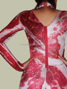 Costume de scène imprimé à rayures pour femme, costume de fête, bar, Halloween - Product Image 2