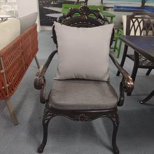 Azulejo de cerámica popular moderno, marco de aluminio, muebles de exterior, mesa de comedor y juego de sillas para Patio - Product Image 2