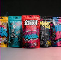 Sachets Mylar Holographiques Personnalisés avec Logo, 3.5g/7g/14g/28g/1lb, à Fermeture Ziplock Découpée, Anti-Odeur, Qualité Alimentaire, pour Lait et Tabac