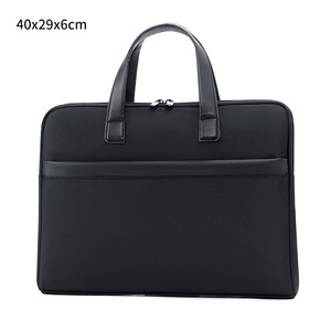 Business Briefcase Genuine Leather Meeting Printed Waterproof Soft <b>Computer</b> Documents Polyester Oxford Laptop <b>Bag</b> - Product Image 1