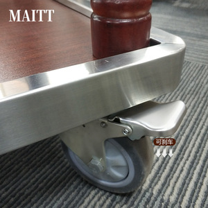 Carrito de servicio de bebidas personalizable para hoteles y restaurantes, carrito de pasteles para KTV, carrito para restaurantes y clubes, carrito de aperitivos de tres niveles - Product Image 3