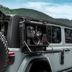 Caja de almacenamiento de ventana trasera Tacmolle, Kit de flanco de Panel Molle con mesa plegable con cerradura para accesorios Jeep Wrangler JL - Product Image 5