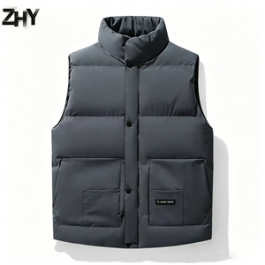 Gilet de travail pour homme ZHY Custom 2026 G Quality, <span class=keywords><strong>sans</strong></span> manches, hiver, épais, coupe-vent, rembourré, léger, décontracté, à motifs - Product Image 1