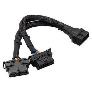 Kabel Ekstensi Y-Splitter OBD2 16-Pin Heavy-Duty, Konduktor Tembaga Murni PVC, Konektor Diagnostik Dual Female Male untuk Otomotif - Product Image 1