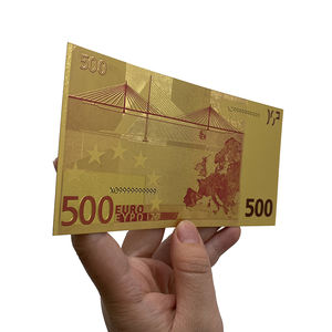 Feuille plaquée <span class=keywords><strong>or</strong></span> 24k en plastique imperméable Non-monnaie Qatar 500 <span class=keywords><strong>euro</strong></span> billet de banque - Product Image 4