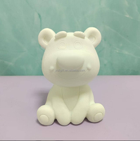 Nouveauté 2026 : Ours fluide DIY en vinyle blanc, artisanat en résine, cadeau pour enfants (Noël, Halloween, Thanksgiving), acrylique