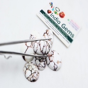 พลอยแจสเปอร์รูปทรงคาโบชองสีขาวลายประณีตระดับพรีเมียม  คุณสมบัติพิเศษ ได้รับการรับรองจากผู้ตรวจสอบอิสระ ไม่มีรูเจาะ - Product Image 2